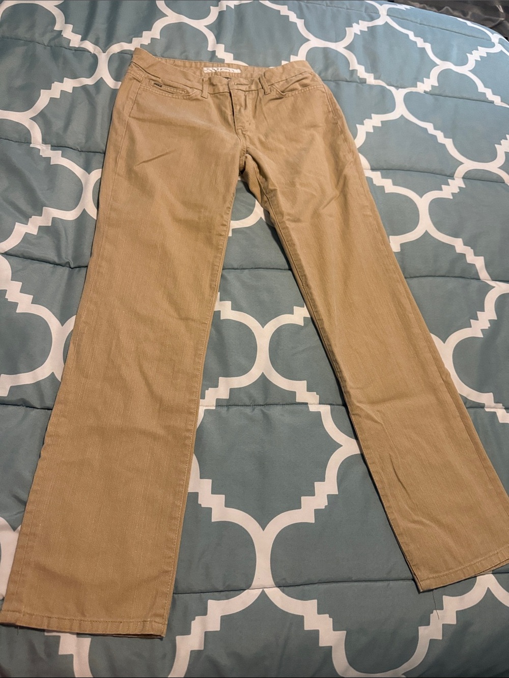 JOE’S Women’s Straight-Leg Jeans in Khaki w/gold sz 29